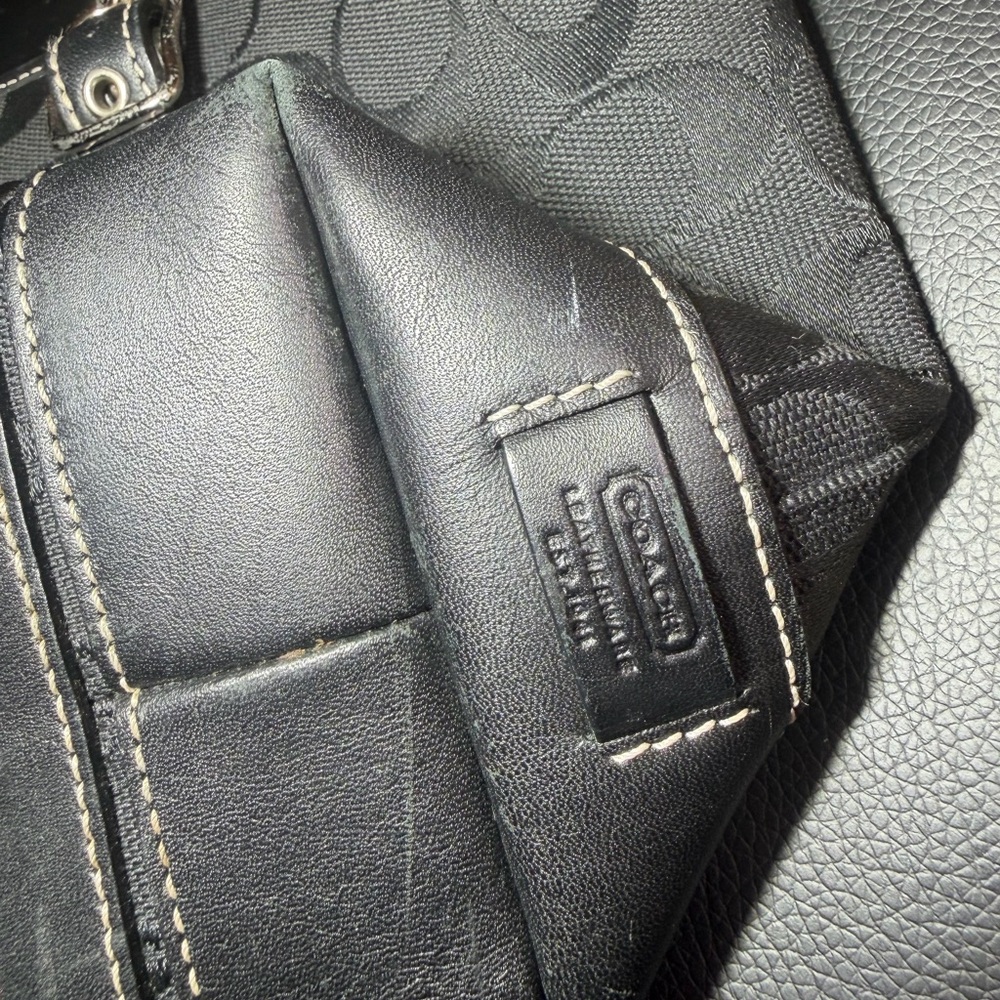 Coach Black Monogram Handbag COACH Small Satchel Handbag Great condition - Picture 4 of 10